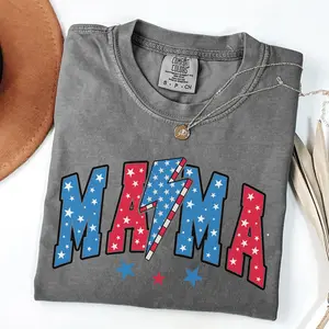 Comfort Colors American Mama Shirt, Mama Tee, Retro Mama America Tee,4th of July Tshirt, American Mama, Memorial Day Tshirt ,Retro American Gift
