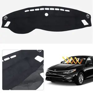 Canvcle 2016-2020 Kia Optima Dash Mat Custom Fit Suede Dashboard Cover UV Protection Non-Slip Sunshield Glare Reduction Odorless Accessories