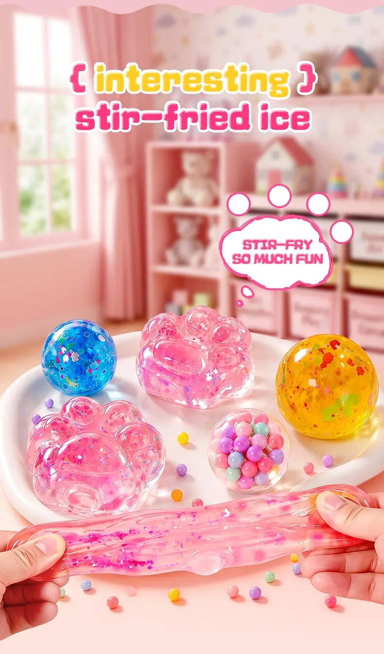 Kawaii DIY Cat Paw Squishy Kit - Super Soft Mochi Texture, Squishies Toys, Relaxing ASMR Stress Relief, Fidget Slime & Squishy Toys, Cool Gifts for Kids, Creative Play Vacation Craft Activity, Handmade Room Decor