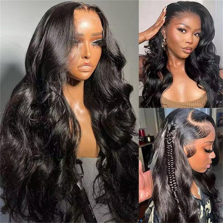 Bling Hair HD Transparent 13x4 13x6 Body Wave Lace Front Wig Brazilian Pre Plucked 4x4 Body Wave Lace Closure Wig Human Hair Wigs For Women 180Density