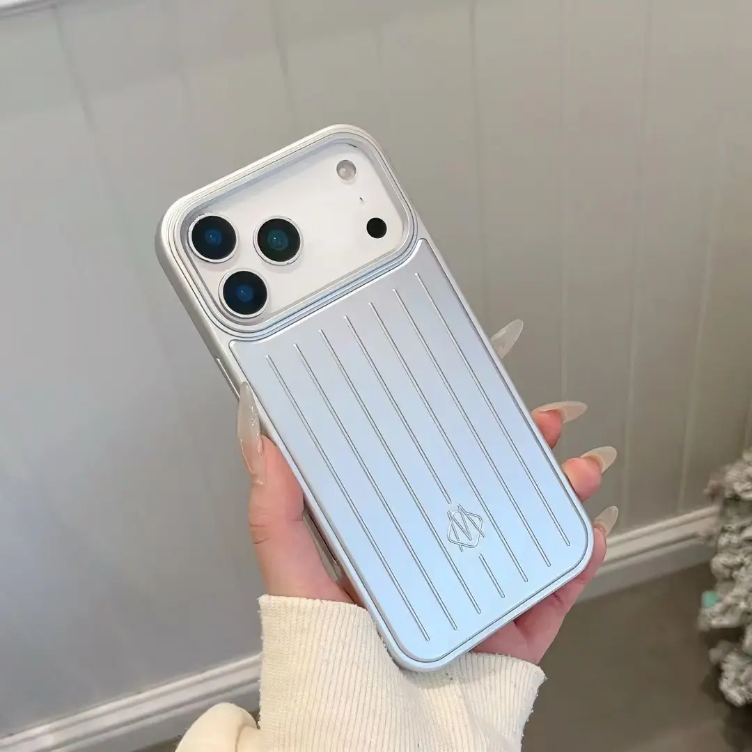 New Simple Aesthetic Pure Color Aluminum Protective Phone Case, Metal Hard Shell Anti-Drop, Shockproof, Waterproof and Dirt-Resistant, Stylish Shockproof Casing, iPhone 17 16 15 14 13 12 11 Pro Max