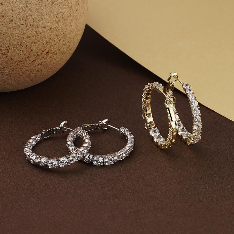 Turandoss CZ Huggie Hoop Earrings – S925 Posts, Valentine’s Gift for Women Turandoss CZ Huggie Hoop Earrings – S925 Posts, Valentine’s Gift for Women