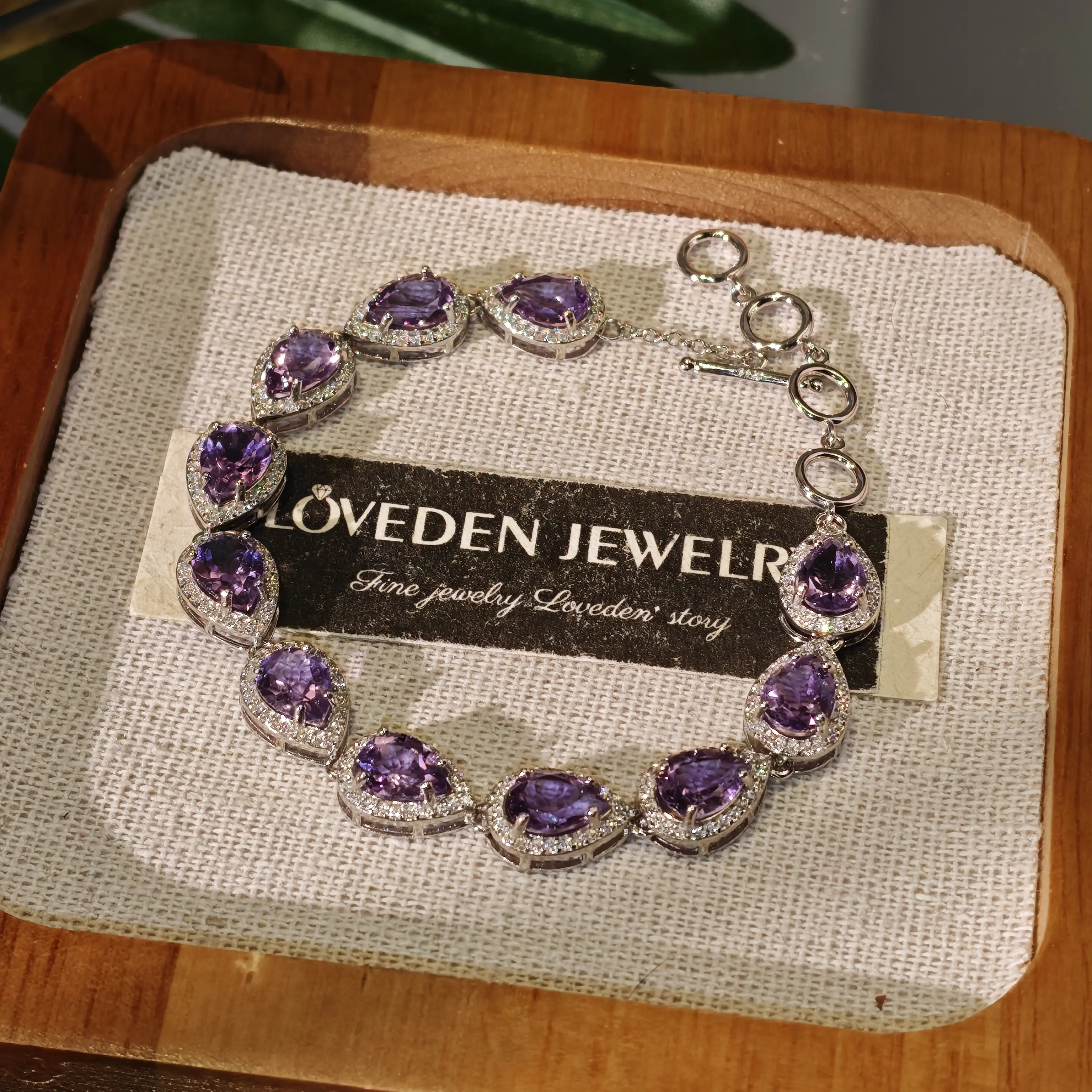 Loveden Natural Amethyst Bracelet For Women Birthday Valentines Day Gift