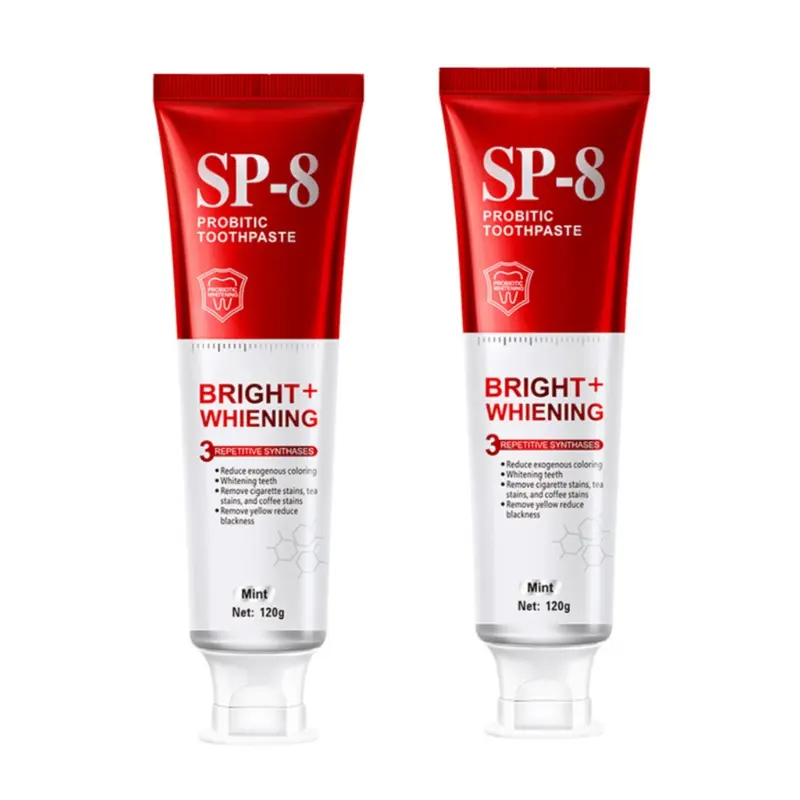 2PCS SP-8 Toothpaste, SP-8 Probiotic Whitening Toothpaste, for Fresh Breath, Protects Teeth & Oral Health, Rich Foam & Easy Rinse, Deep Cleaning Care