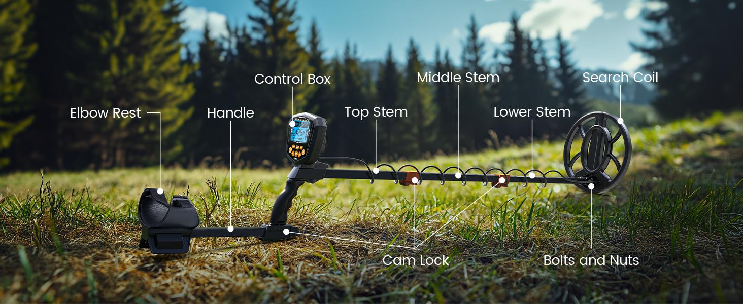 [3 OFF] Best Gift GoGonova Waterproof Metal Detector for Adults & Kids, with High Accuracy Lightweight 8" Search Coil, All Metal & Disc Modes Tool Portable