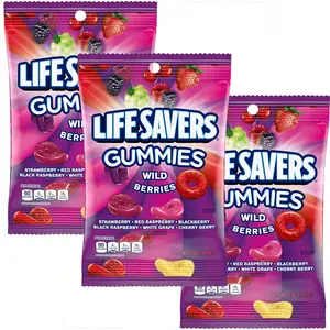 Wild Berries Gummies, 7oz Gummy Bag (3 Pack), Gummy Candy Wild Berries Gummies, 7oz Gummy Bag (3 Pack), Gummy Candy