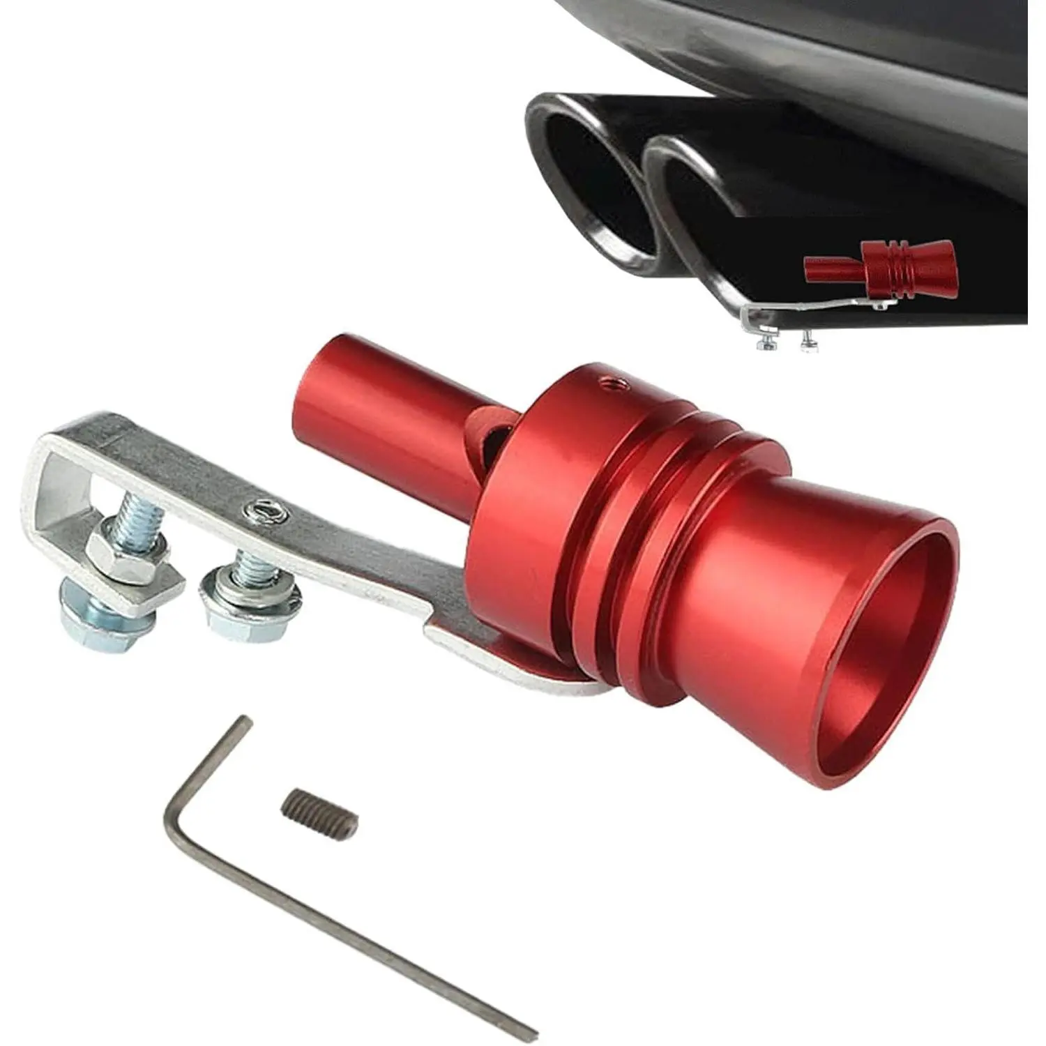 【BackToSchool】Stainless Steel Turbo Sound Exhaust Whistle - Universal Vehicle Accessory, Turbo Roar Effect, Sound Enhancement, Durable for Daily Drives, Easy Installation for Cars, Trucks, SUVs, Accessories for Car
