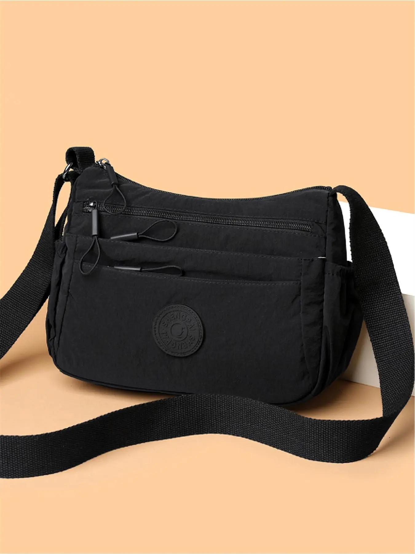 Women's Solid Color Fashionable Multi-pocket Zipper Crossbody Shoulder Bag for Daily Use, Casual Crossbody Bags, Casual Trendy Versatile High-quality Daily Commuting Bag, Crossbody Purse, Casual Trendy Purses