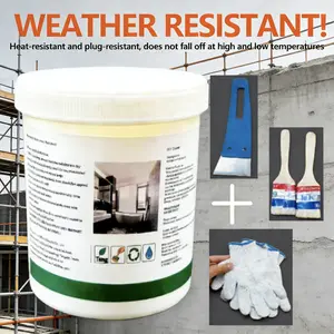 0.5KG Fast Drying Clear Waterproof Adhesive Glue for RV Concrete Caulking Sealant Weather Resistant Quick Dry Repair for Wood Brick Tile Marble Roof， outdoor ，utility survival multi-purpose hiking application accessories gift box