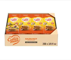 Nestle Coffee mate Coffee Creamer, Hazelnut, Liquid Creamer Singles, Non Dairy, No Refrigeration, 0.375 fl oz Tubs (Pack of 200)