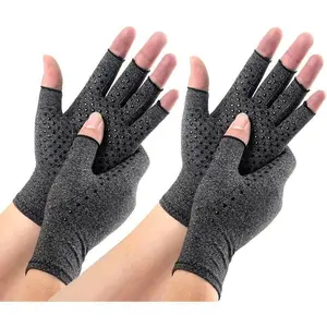 Compression Gloves for Women Men, Fingerless Breathable Moisture Wicking Arthritis Compression Gloves ​for Joint Pains