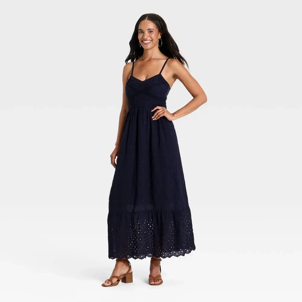 Women's Cami Midi Sundress Garment - Pullover, Adjustable, Lightweight Casual Universal Dress, Chic