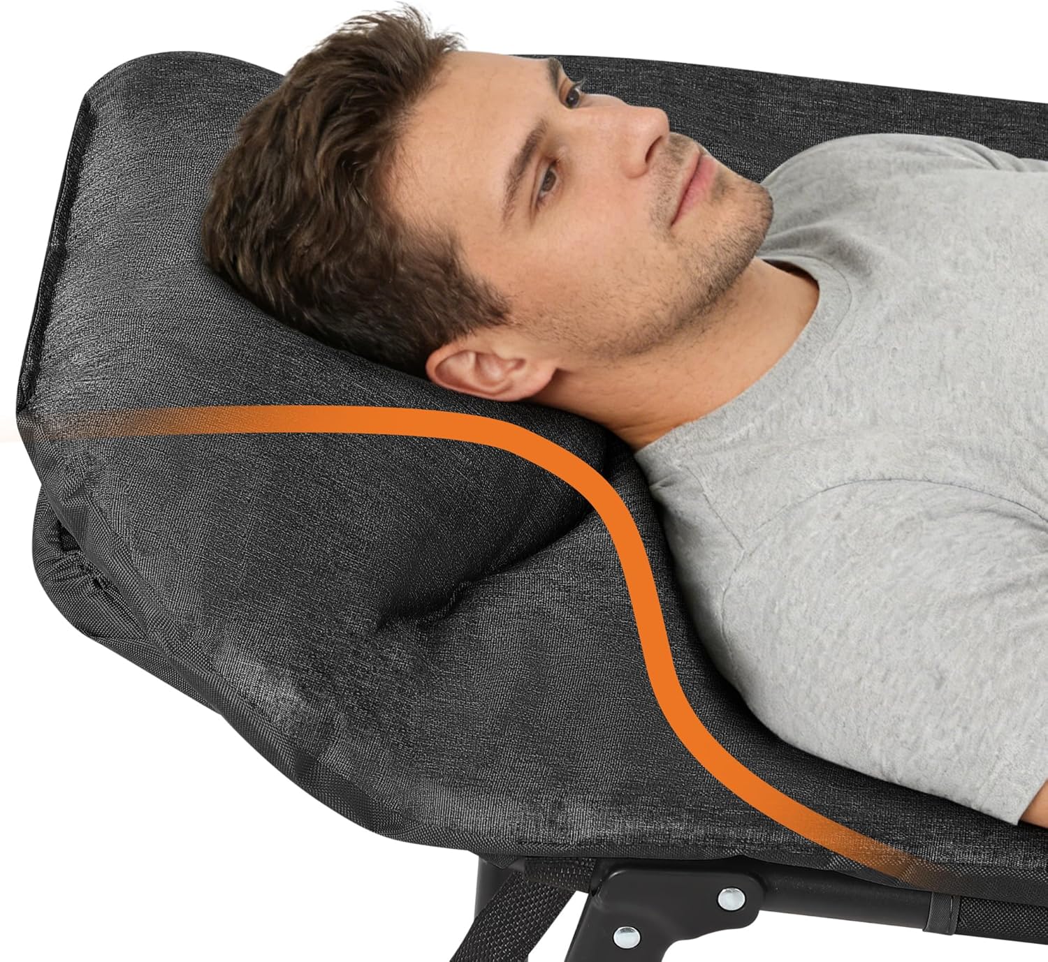 78.7”x26”x11.8” Foldable Bed with Memory Foam - 6-Position Adjustable & 700lb Capacity Picnic Chair Camping Lounger Outdoor Chair 78.7”x26”x11.8” Foldable Bed with Memory Foam - 6-Position Adjustable & 700lb Capacity Picnic Chair Camping Lounger Outdoor Chair