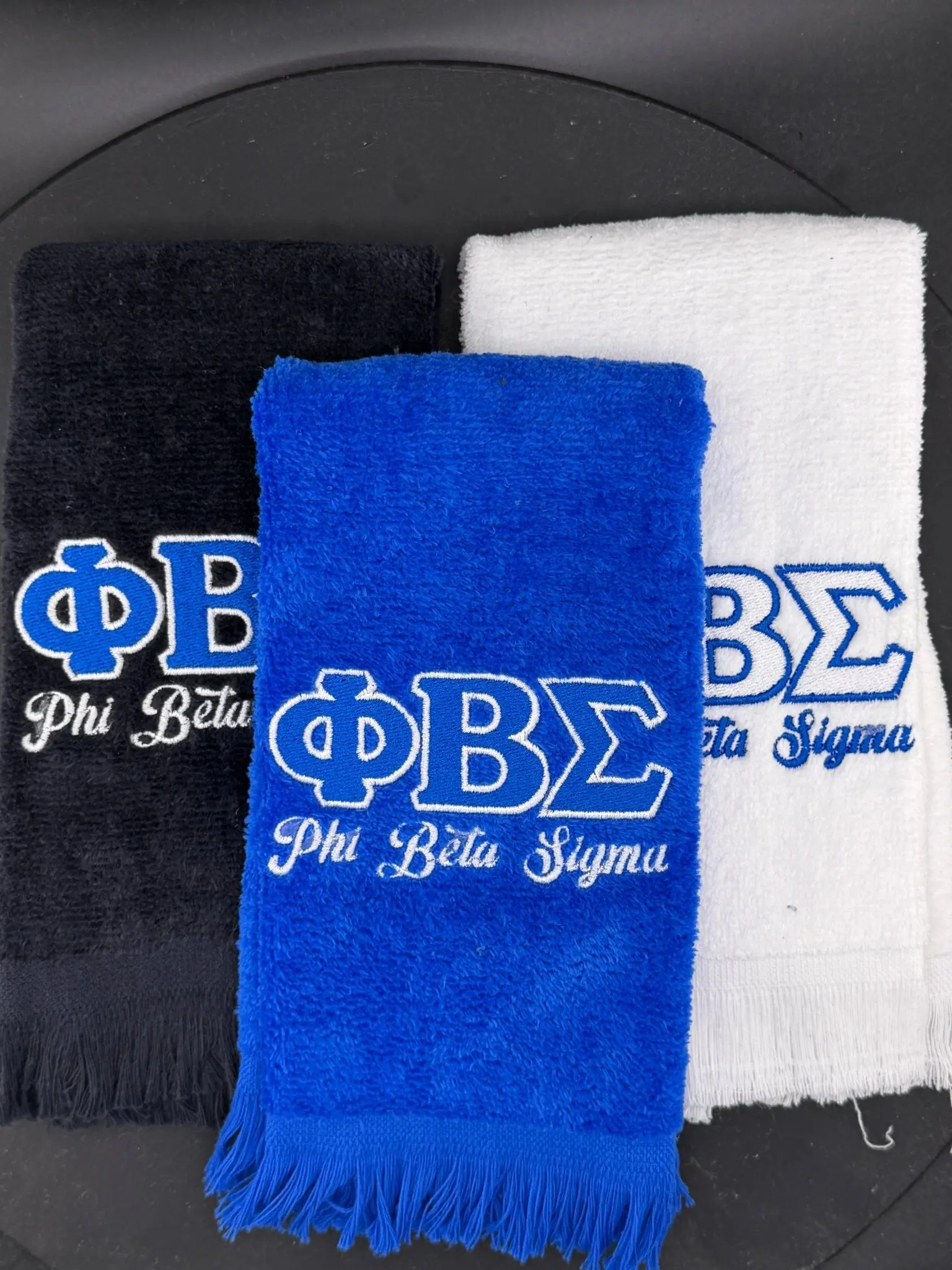Phi Beta Sigma Letters Series Embroidered Towel