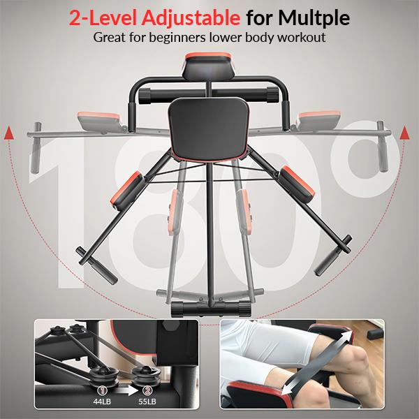 2-in-1 Hip Abductor & Adductor Machine for Home Gym - Adjustable Glute Trainer, Inner/Outer Thigh Workout Equipment for Hip Sculpting & Butt Lifting 2-in-1 Hip Abductor & Adductor Machine for Home Gym - Adjustable Glute Trainer, Inner/Outer Thigh Workout Equipment for Hip Sculpting & Butt Lifting