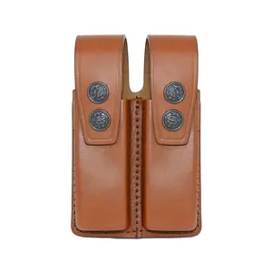 Holster K092 Leather Double Magazine Pouch/Carrier/case for Glock 17 19 22 23 Handmade!