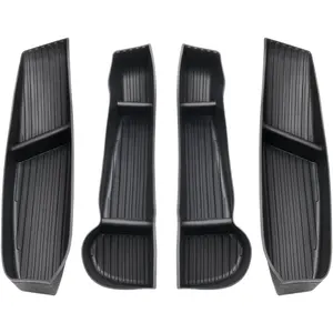 Canvcle Car Door Organizer Tray for Tesla Model Y 2021-2024 2025 (not compatible with Model Y built in Austin) TPE Material Black 4 Pieces