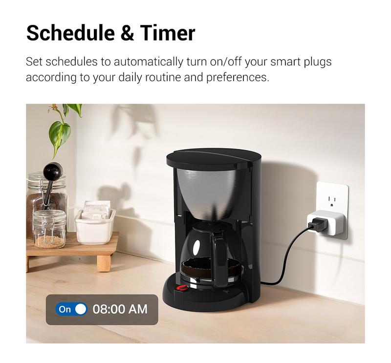 TP-Link & Tapo P115 (4-Pack) – Mini Wi-Fi Smart Plug with Energy Monitoring | 15 A / 1,800 W | Works with Alexa, Google Home & Samsung SmartThings | Remote & Voice Control | Timer / Schedule / Away Mode | ETL Certified | 2.4 GHz Only