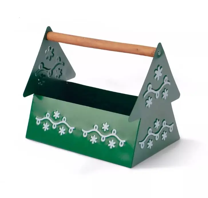 Target Bullseye's 2025 Christmas Tree Metal Caddy with Wood Handle (NEW)