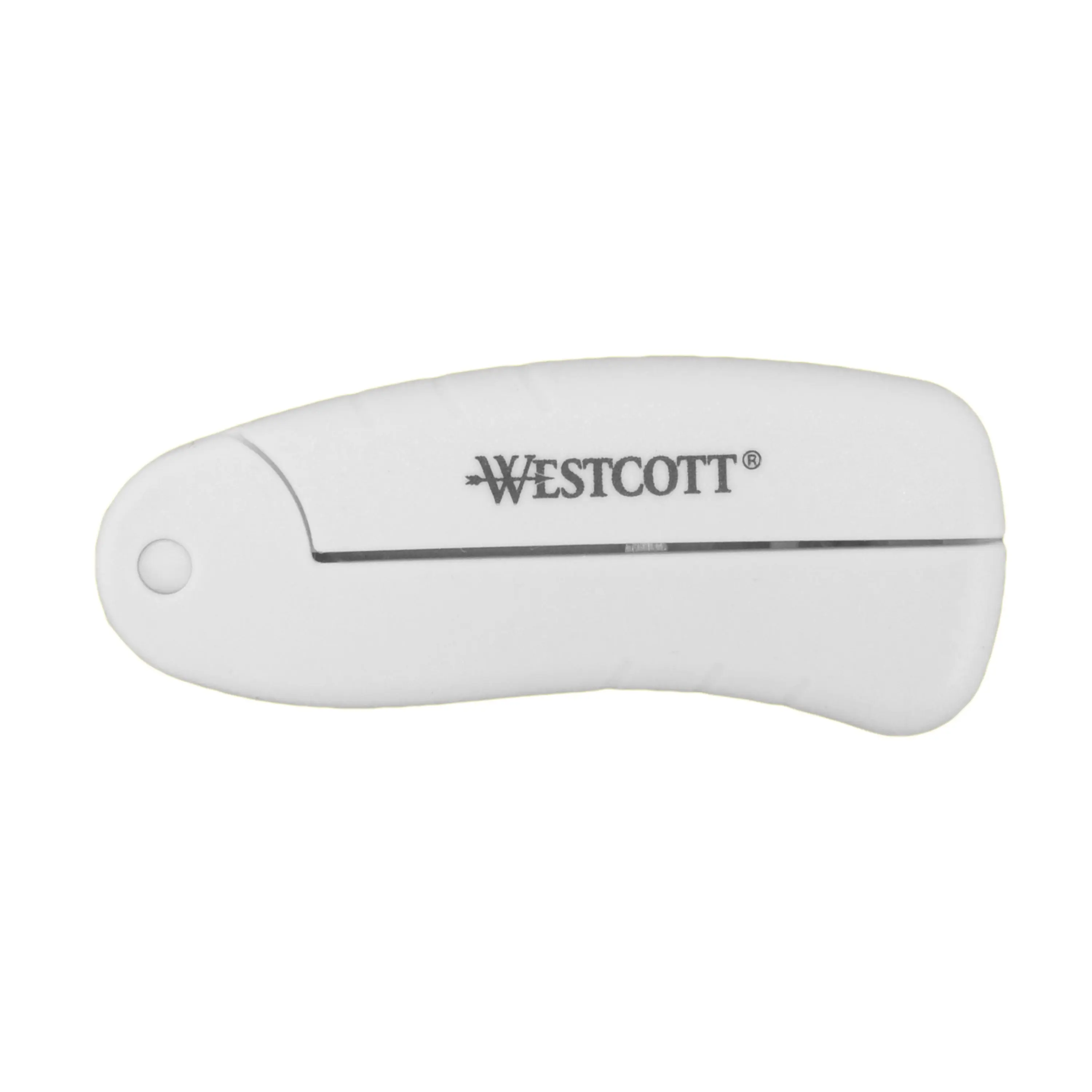Westcott Folding Scissors, TSA Compliant and Portable, Titanium Blades with White Handles, for Travel, Crafting and Sewing (00766)
