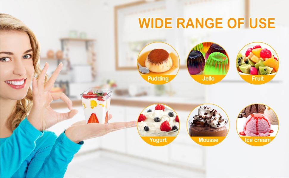 Mini Dessert Cups 5oz with Lids & Spoons | 50/100 Pack Crystal Clear Parfait Cups for Parties, Catering & Events