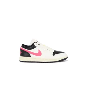 Jordan Air Jordan 1 Low Sneaker in Pale Ivory, Racer Pink, Black & Muslin