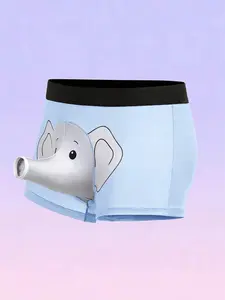 STYLO Men's Cartoon Elephant Boxer Briefs, Men's Underwear, Perfect Gift For Boyfriend