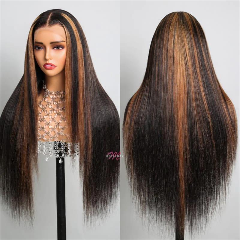 Megalook Wear Go Glueless Wigs Pre Cut 6x5 HD Lace Straight Lace Front Human Hair Wigs Bleached Tiny Knots Easy Put On Go Beginner Friendly Wig