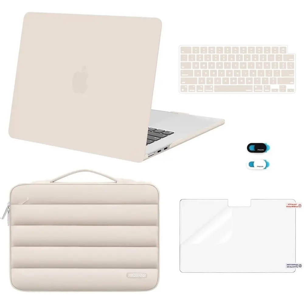 MOSISO Compatible with MacBook Air 15 inch Case M5 2026 M4 2025 M3