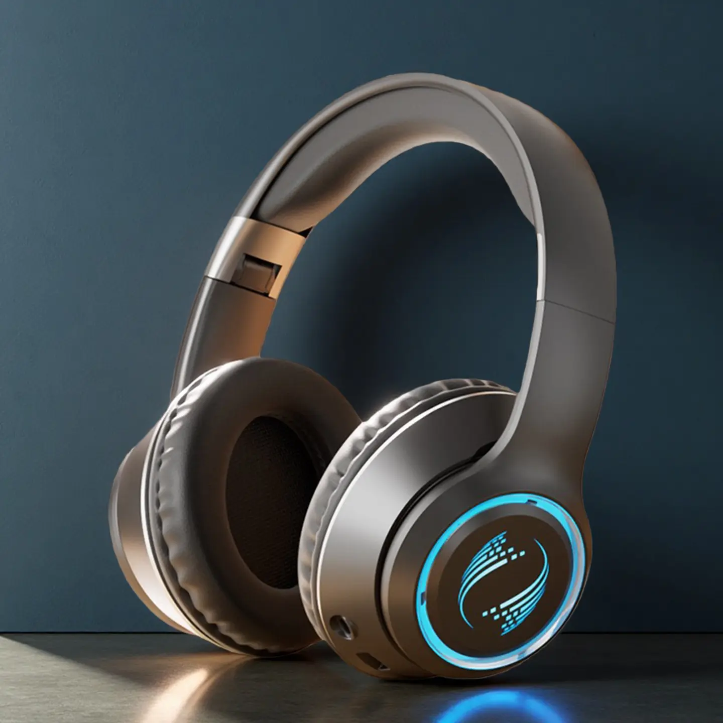 Wireless Headphones Bluetooth Headphone with RGB Lights Bluetooth Gaming Headset Low Latency Long Battery Life Comfortable Perfect for Gaming, Music, School & as a Gift for Girls and Boys, Black