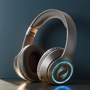Wireless Headphones Bluetooth Headphone with RGB Lights Bluetooth Gaming Headset Low Latency Long Battery Life Comfortable Perfect for Gaming, Music, School & as a Gift for Girls and Boys, Black