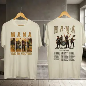 Vintage Tour 2026 Maná Vivir Sin Aire Shirt, Band Tour Latin Rock Mana Tee For Fan