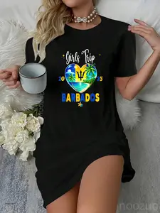 Barbados Birthday Besties Trip Vacay Casual Dress