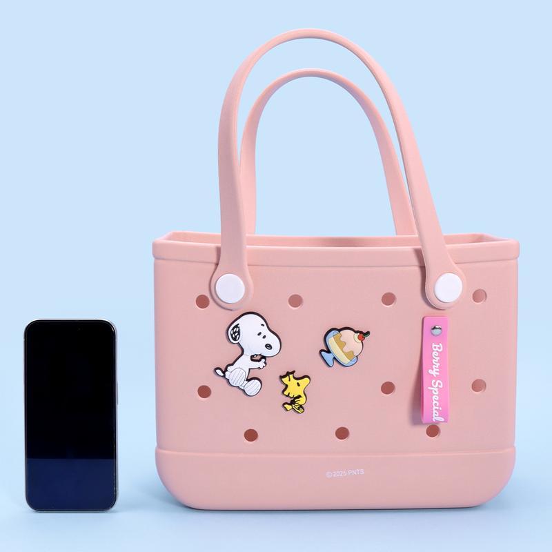 Snoopy Collection Holes Handheld Bag Classic Design Women's Everyday Bag For Travel Portable Storage Versatile Use, Holiday & Holiday Haul