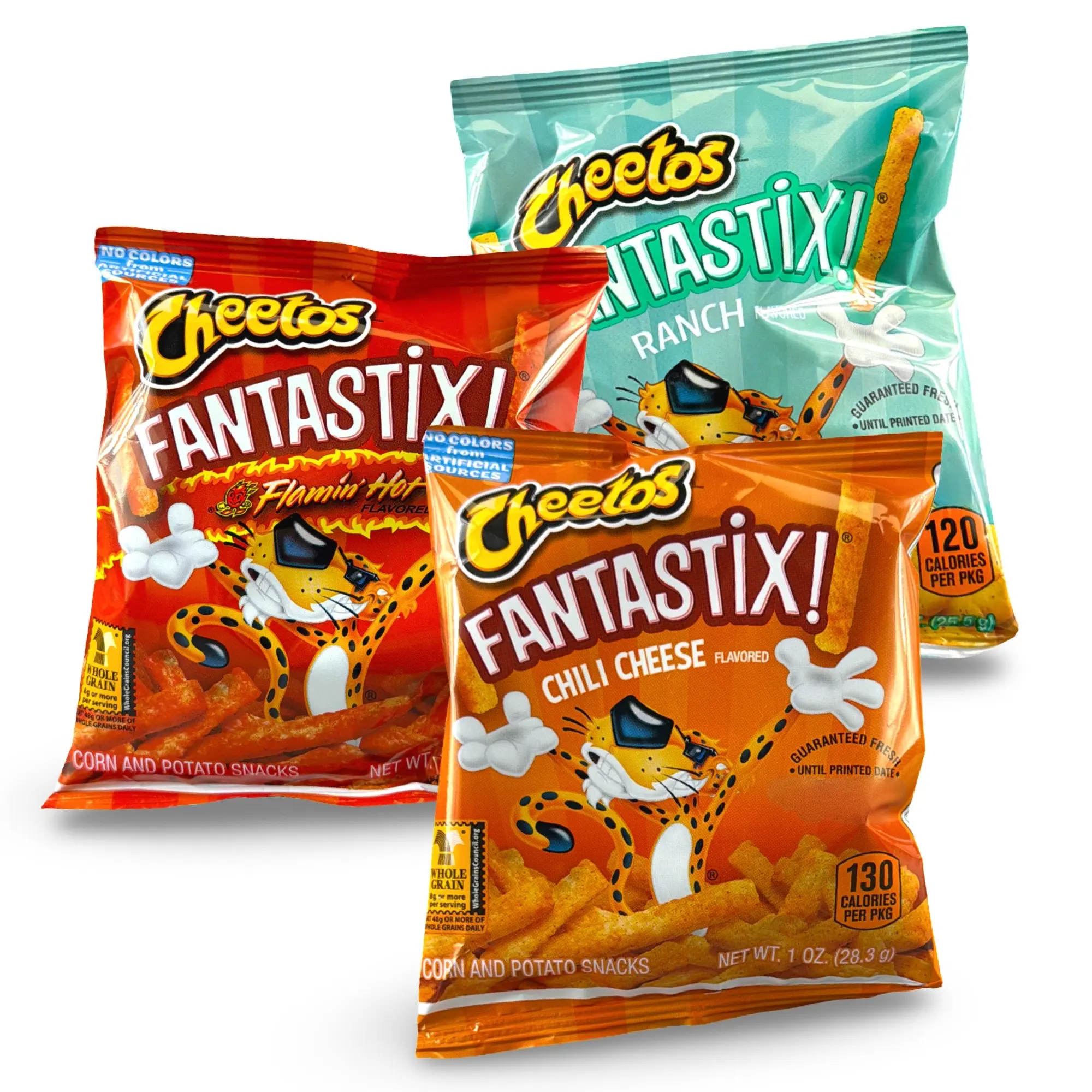 Cheetos Fantastix Crunchy School Snacks Bulk Pack, 16 Count Choose Ranch, Flamin Hot or Chili Cheese or 24 Count Variety