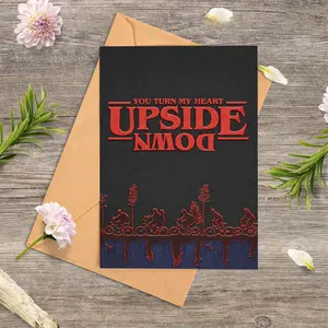 Movie Inspired Valentine Card, Cute Horror Love Illustration, Funny Romantic Quote, Alternative Valentine Gift