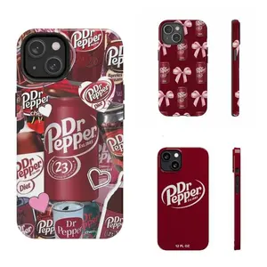 Vibrant Iconic Retro Red Dr Pepper Diet Premium Shockproof Drop Protection Tough Phone Case for iPhone 11 12 13 14 15 16 17 Pro Max Plus