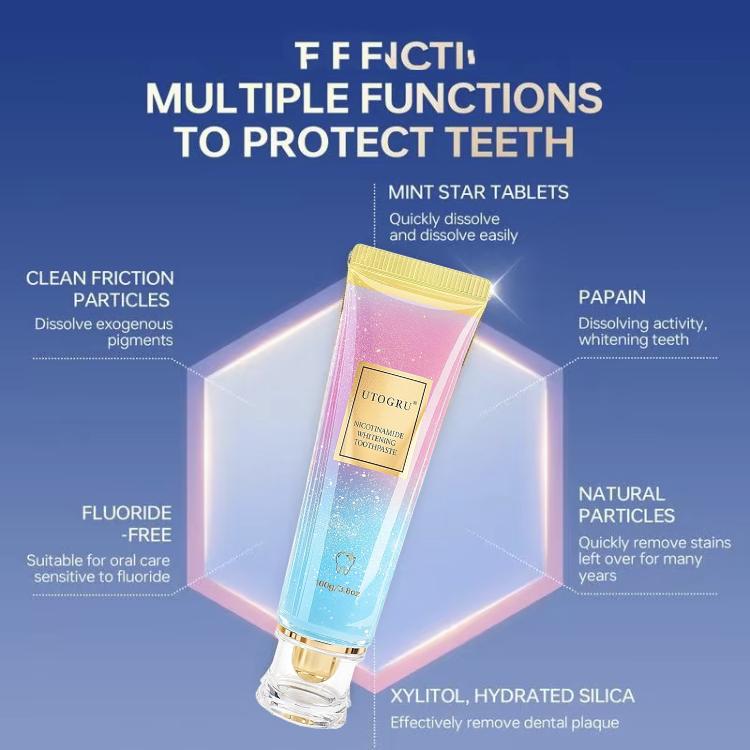 Niacinamide Whitening Toothpaste, Utogru Teeth Radiant Whitening Toothpaste - Enamel Care, Repair and Protect Teeth, Fresh Breath