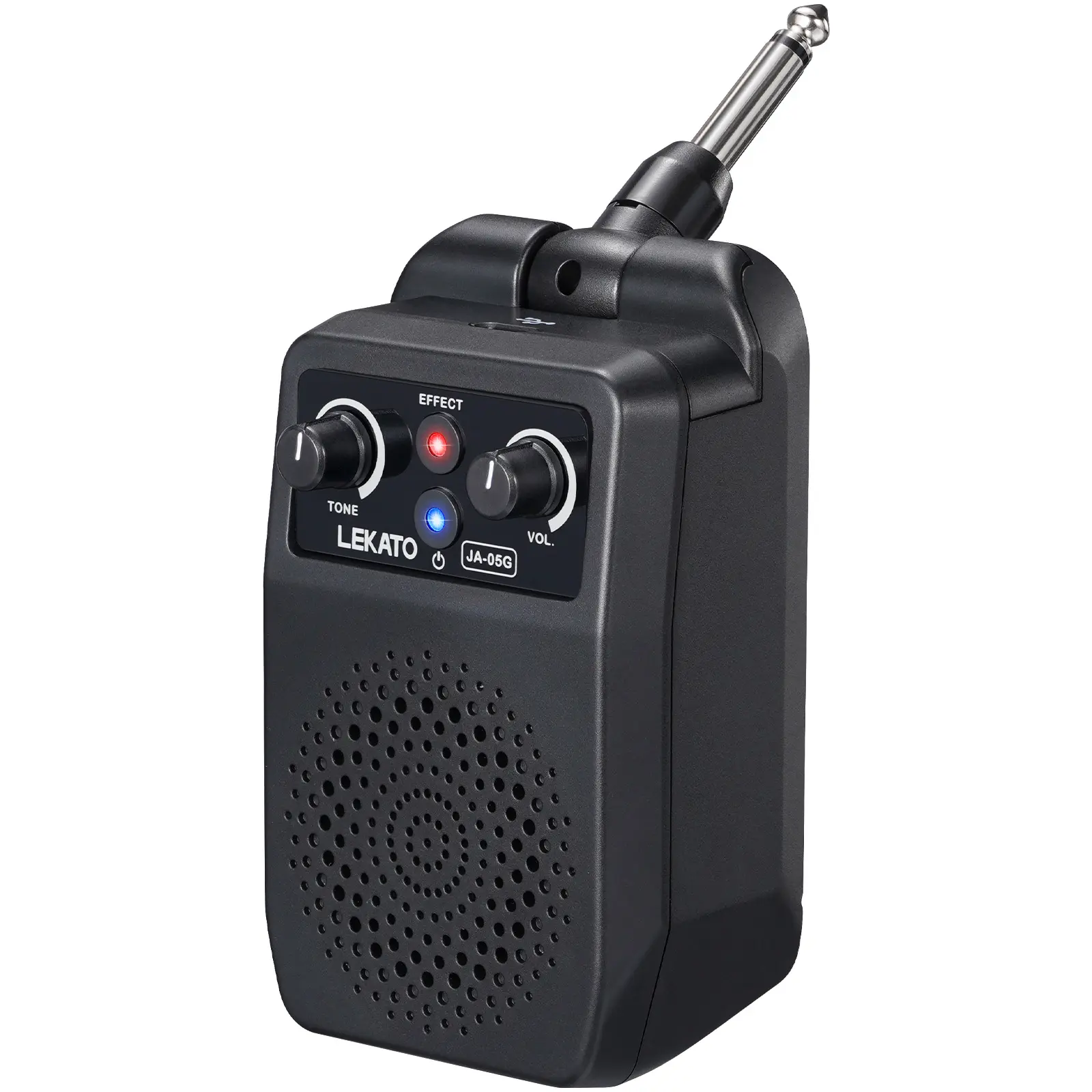 LEKATO Electric Guitar Amp 5W, Guitar Amp Bluetooth with Built-in 4 Effects, Clean Distortion Overdrive Reverb, Rechargeable Small Amplifier for Practice