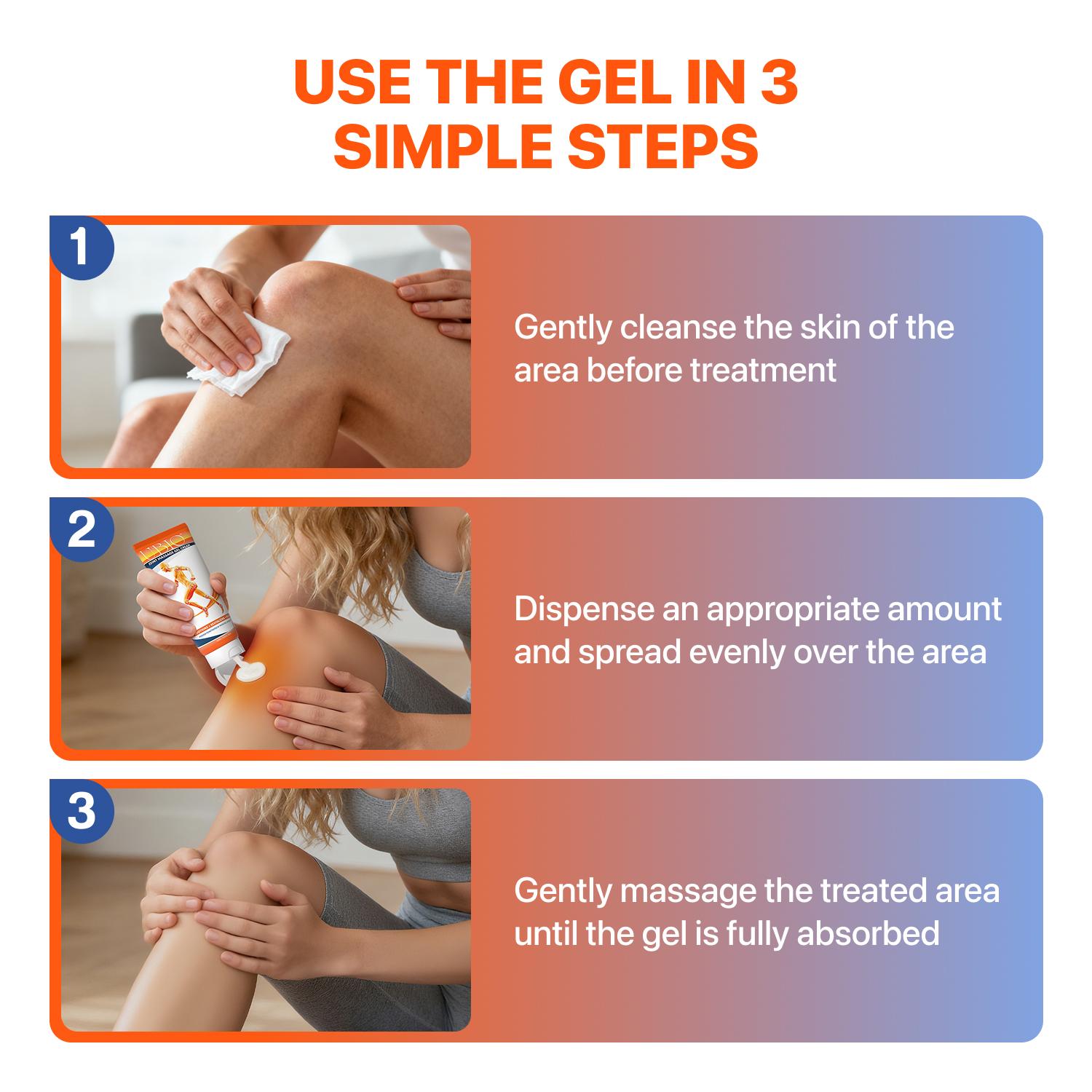 UBIOSKA Joint Soothing Massage Gel Cream 100ml | With Glucosamine, Chondroitin, Hyaluronic acid, Menthol, Turmeric and MSM | Ideal For Neck, Shoulder, Back, Knee, Foot, Muscle Comfort | Portable, Travel-Friendly