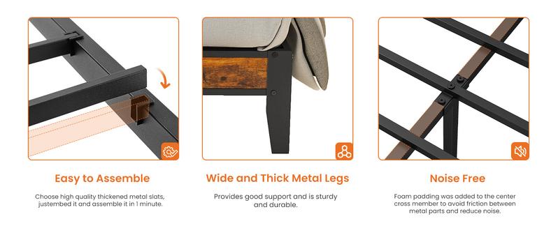 【Labor Day Sale】Bed Frame with Headboard,Spacious Underbed Storage,Integrated Charging Station,Durable Squeak-Free Frame,Simple No-Tool Assembly,Works with Full Mattress No Box Spring Required 【Labor Day Sale】Bed Frame with Headboard,Spacious Underbed Storage,Integrated Charging Station,Durable Squeak-Free Frame,Simple No-Tool Assembly,Works with Full Mattress No Box Spring Required