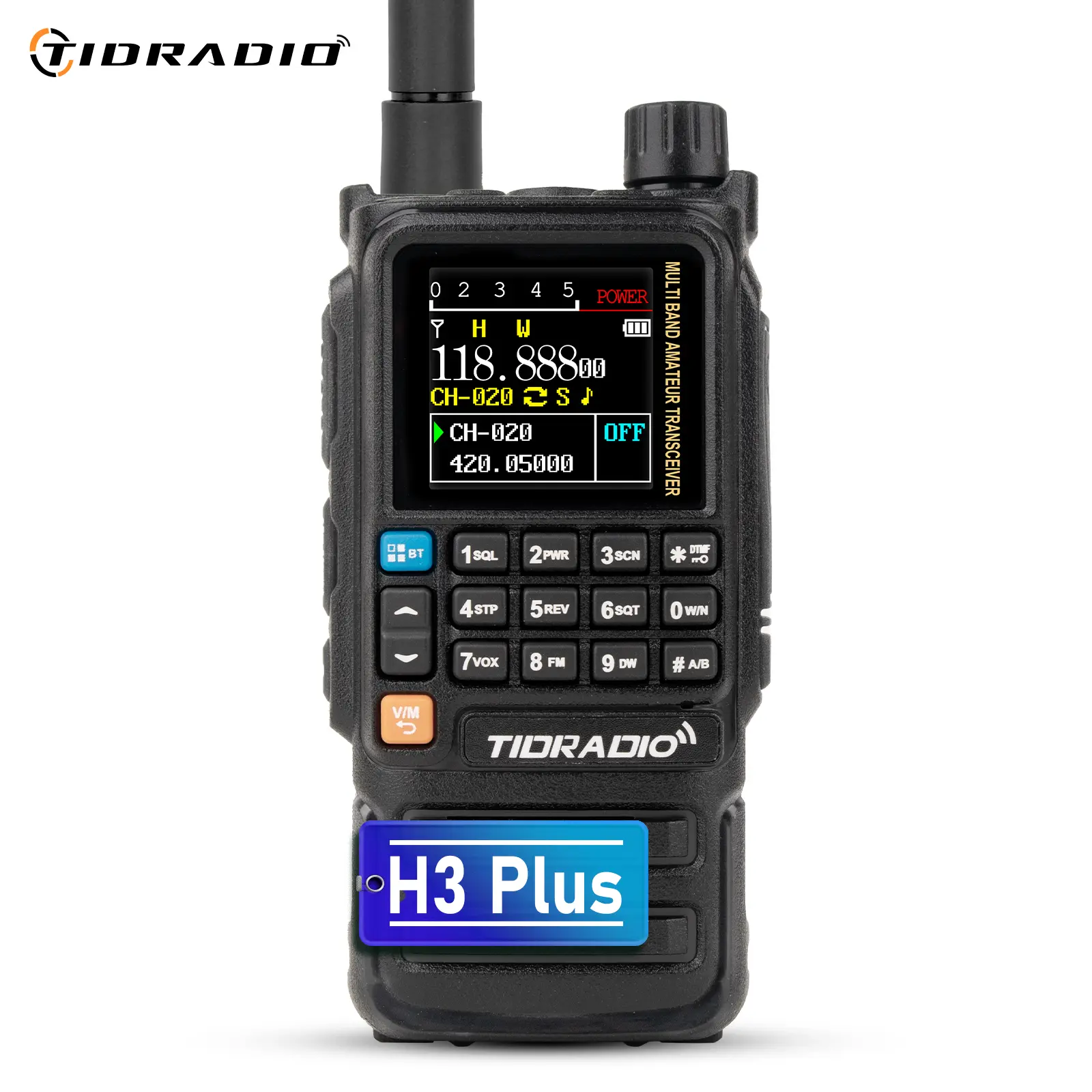 TIDRADIO TD-H3 PLUS Radio Handheld Long Range,Wireless Programming Air Band Receiving Two-Way Radio,USB-C Programming & Charging,2500mAh Battery,AM/FM Reception,NOAA VOX SCAN