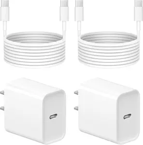 portable charger iPhone 17 16 15 Charger Fast Charging 6FT Cable, 20W USB C Charger, USBC Wall Charger for i Phone 17 Air 16 16e/16 Pro/16 Pro Max/15/15 Plus/15 Pro/15 Pro Max,i Phone iPad Pro/Mini (White), Shell, Mobile