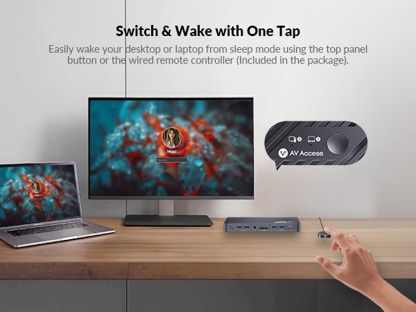 AV Access iDock M10 KVM Switch Docking Station for MacBook & Desktop PC, Dual 4K HDMI Displays, 10-in-1, 100W Power Delivery, EDID Emulation AV Access iDock M10 KVM Switch Docking Station for MacBook & Desktop PC, Dual 4K HDMI Displays, 10-in-1, 100W Power Delivery, EDID Emulation