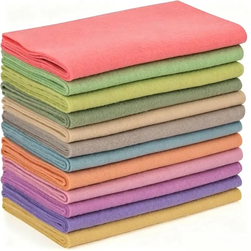 Felt Fabric Sheets 8 x 35 Inch 12 Assorted Colors Soft Non‑Woven Felt Cloth for Sewing Home Party Decoration Costume Making Art Craft Project DIY Ornament