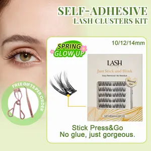 Lashterally Maxxed Out Self-adhesive Lash Clusters Kit No Glue Needed Easy Apply & Removal Cluster Lashes Extension Pre Mapped Lash Clusteres Eyelashes Flawless Makeup Cosmetic