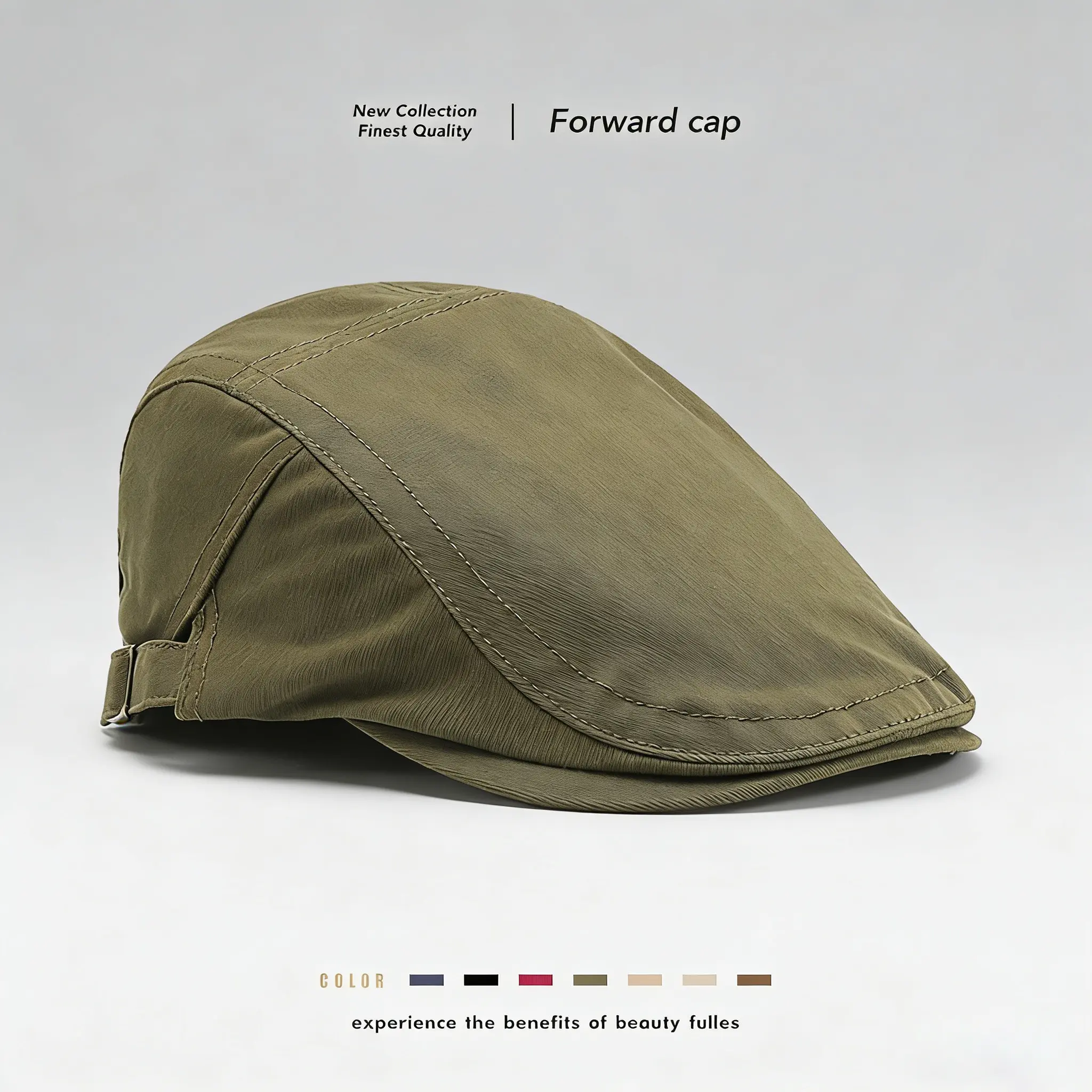 New All-Season Front-Facing Cap, Retro Style, Casual and Fashionable British Beret for Men and Women