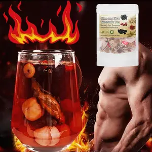 Organic Ginseng Kidney Cleanse Tea Ginseng Five Treasures Tea Natural Chinese Herbal Health Kidney Tea  - Beverage