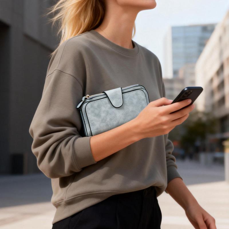 Valentine's Day Gift Selection Women and men Wallet Leather Blocking Designer Tri fold Card Holder Ladies Clutch with ID Window Credit Gift for Men Valentine's Day Gift Selection Women and men Wallet Leather Blocking Designer Tri fold Card Holder Ladies Clutch with ID Window Credit Gift for Men