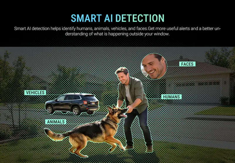 CINMOORE 4MP 2.5K Cordless Smart Wi-Fi Window Indoor Digital Camera - Home Security System, AI Full Color Night Vision, Motion Sensor, Person Detection, Easy Quick Install, SD Card&Cloud Support, 2.4GHz, Wall Mount CINMOORE 4MP 2.5K Cordless Smart Wi-Fi Window Indoor Digital Camera - Home Security System, AI Full Color Night Vision, Motion Sensor, Person Detection, Easy Quick Install, SD Card&Cloud Support, 2.4GHz, Wall Mount